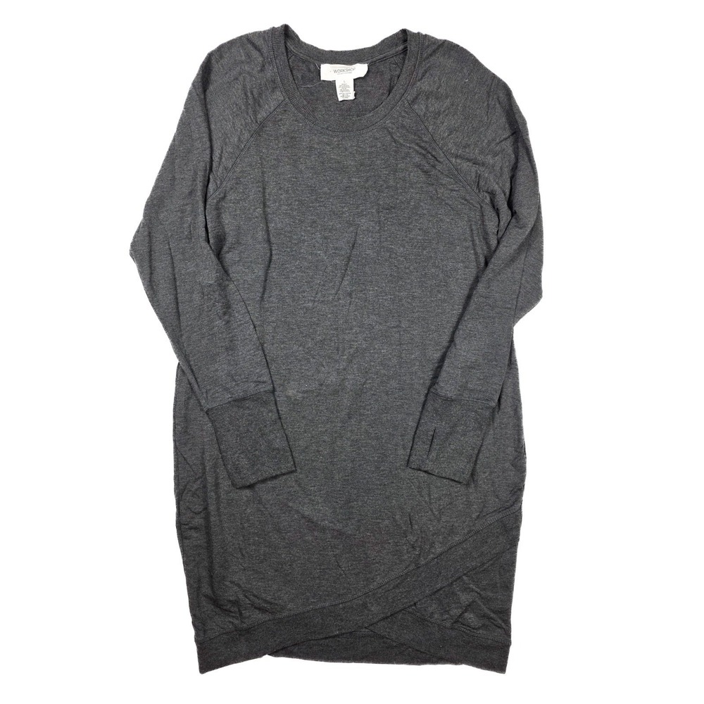 Workshop Republic Grey Round Neck Sweatshirt Tunic Midi Dress Women's Size Large